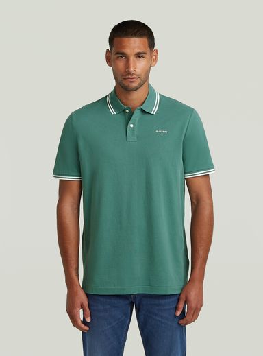 Chest Logo Striped Polo